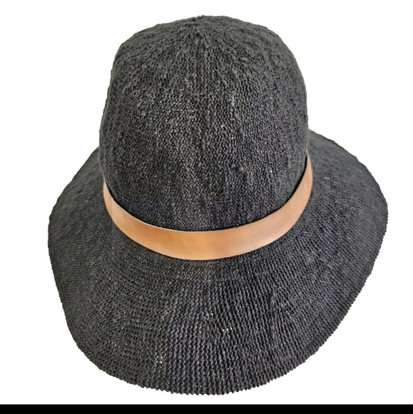 Mint By Goorin Women’s Black Woven One Size Summer Fashionable Beach Cruise Hat - Picture 8 of 13